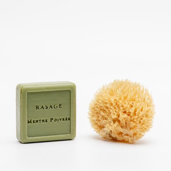 Kit rasage menthe poivrée et éponge